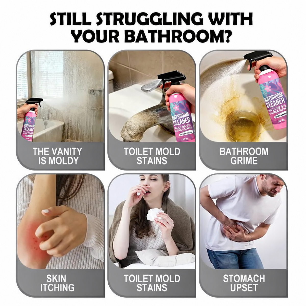 🔥 50% OFF Bathroom Cleaner – Powerful Limescale, Mold & Grime Removal 🚿✨