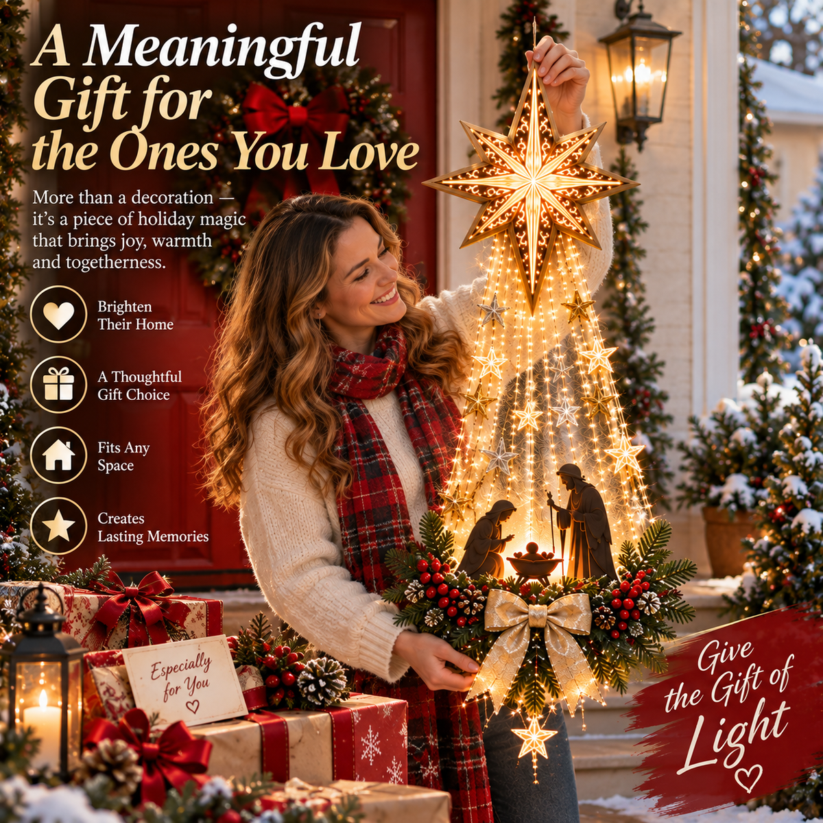 ✨ 50% OFF Nativity Wall Light — Warm Golden Glow for a Meaningful Christmas