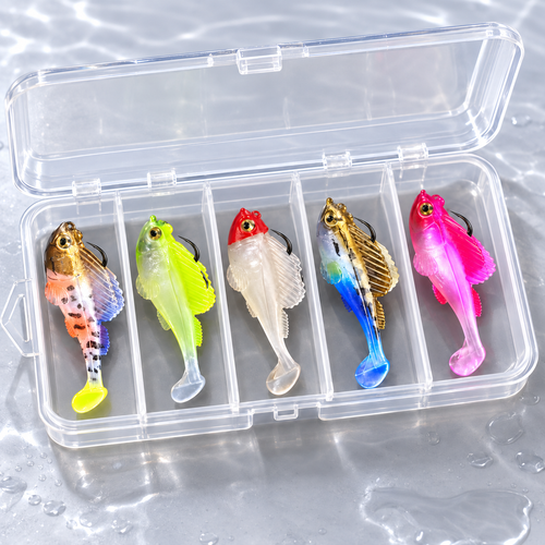 5-Piece T-Tail Soft Lure Set with Box
