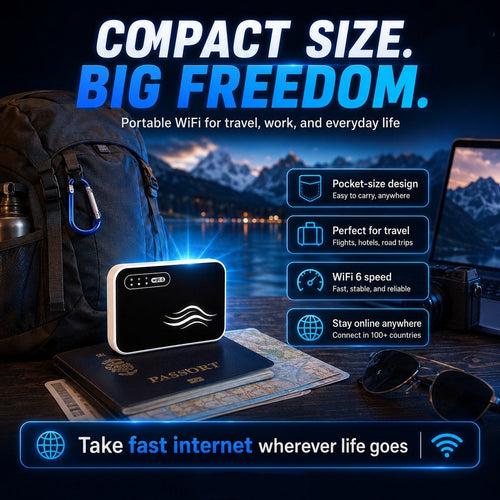 📶 Stay Connected Anywhere – Pocket‑sized WiFi for Travel, Work & Daily Life.