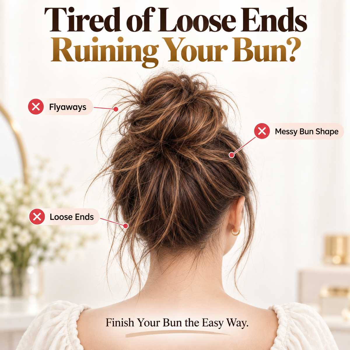 ✨ Flexible Hair Bun Styling Comb – Tuck Flyaways, Shape & Secure a Fuller Bun in Seconds