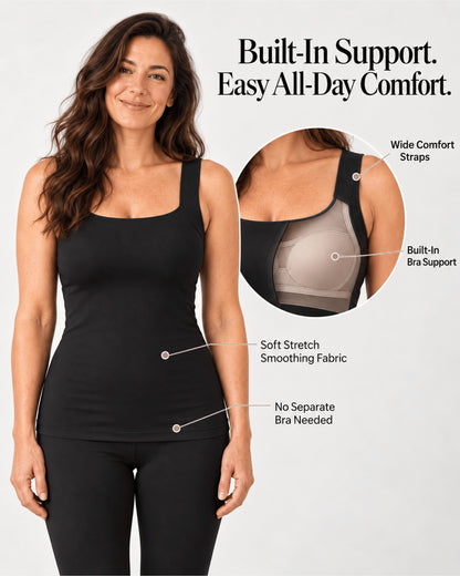 Wireless Built-In Bra Smoothing Tank Top