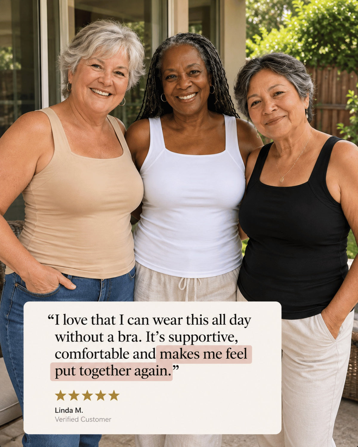Wireless Built-In Bra Smoothing Tank Top
