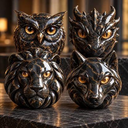 🔥Luxury Guardian Animal Stone Sculpture- ✨Elegant Home Décor & Gift-Ready Art Piece