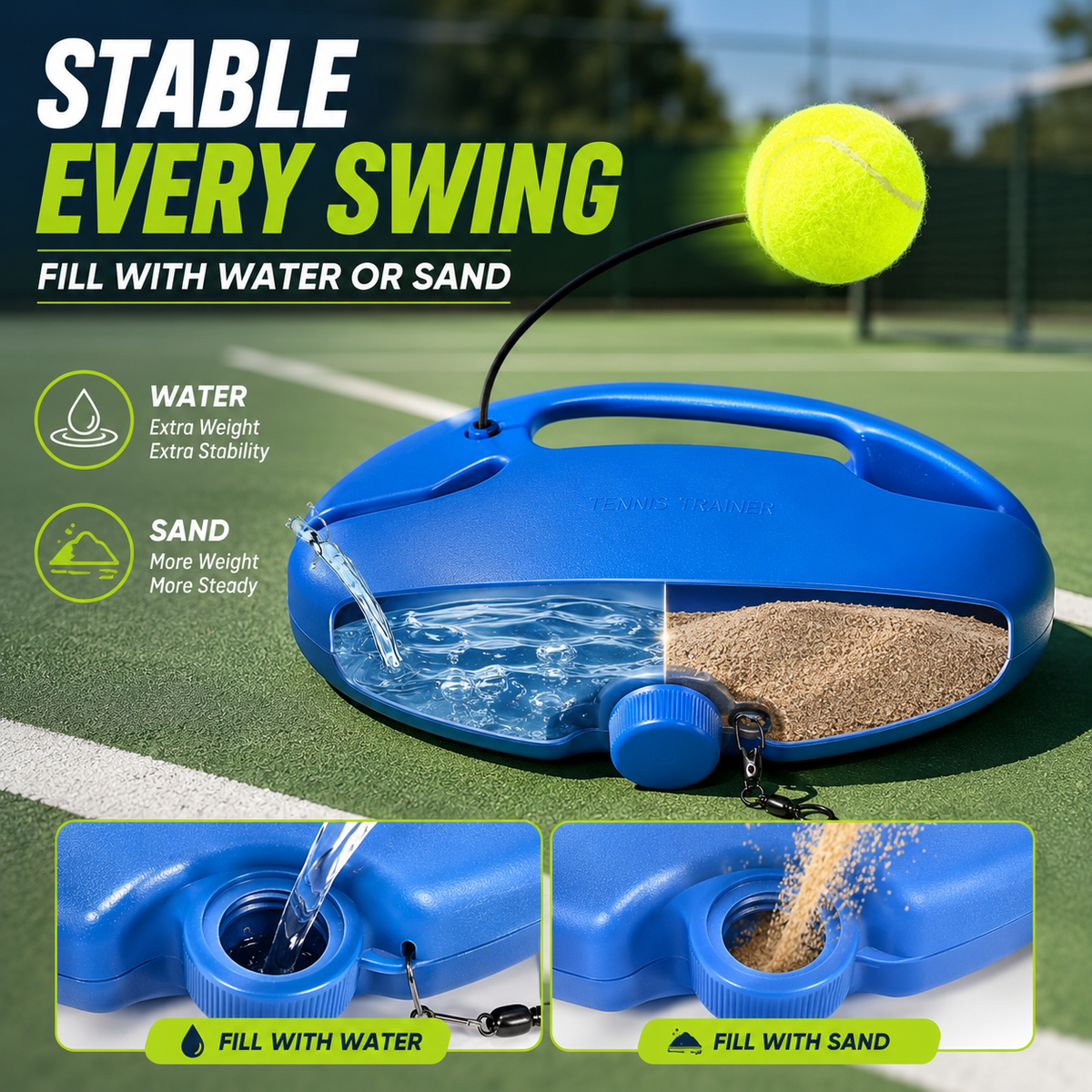 🎾 Solo Tennis Trainer Rebound Set