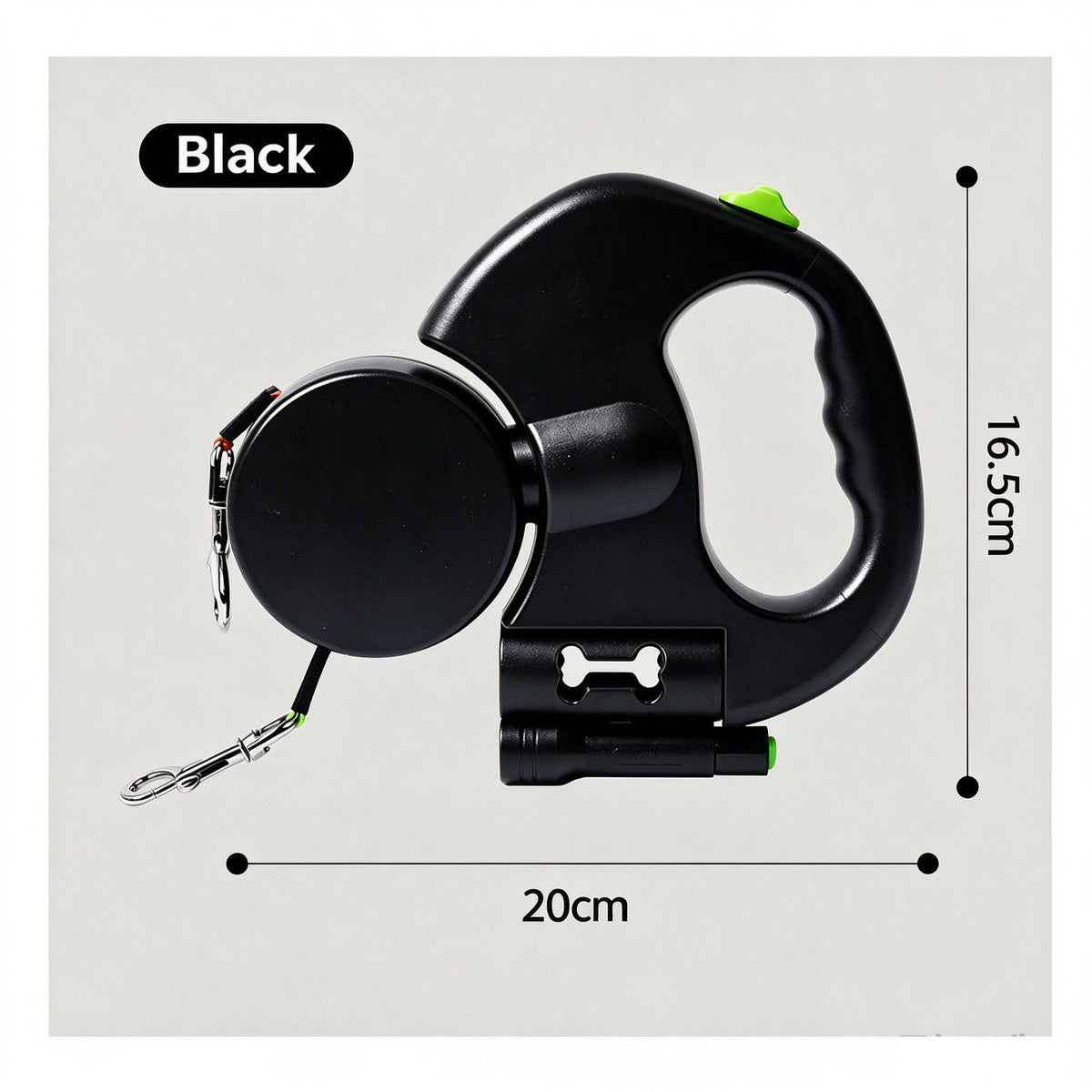 Retractable Dog Leash 2-in-1 — Hands-Free Control with One-Touch Braking & Built-in LED Light