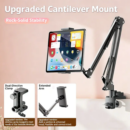 🔥 50% OFF 360° Adjustable Metal Tablet Stand – Hands-Free Holder for Bed & Desk