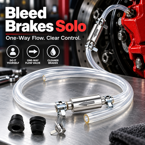 🛑 One-Way Check Valve Hydraulic Brake Bleeder Kit – Solo Motorcycle & Car Tool 🚗