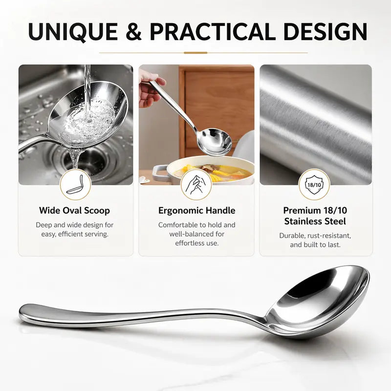 Stainless Steel Spadle,Spoon & Ladle Hybrid