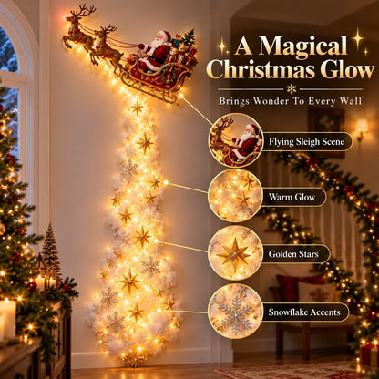 🎄 Christmas Magic LED Train Wall Light | Santa Holiday Wall Decoration