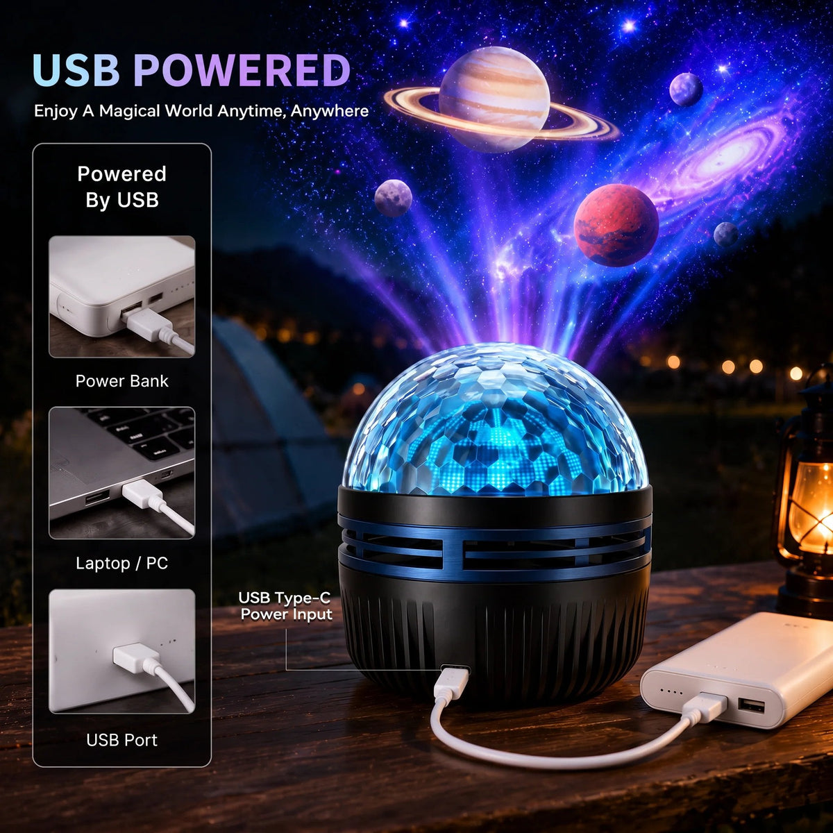 🎉🦖🎁360° Smart Holographic Starry Sky Projector