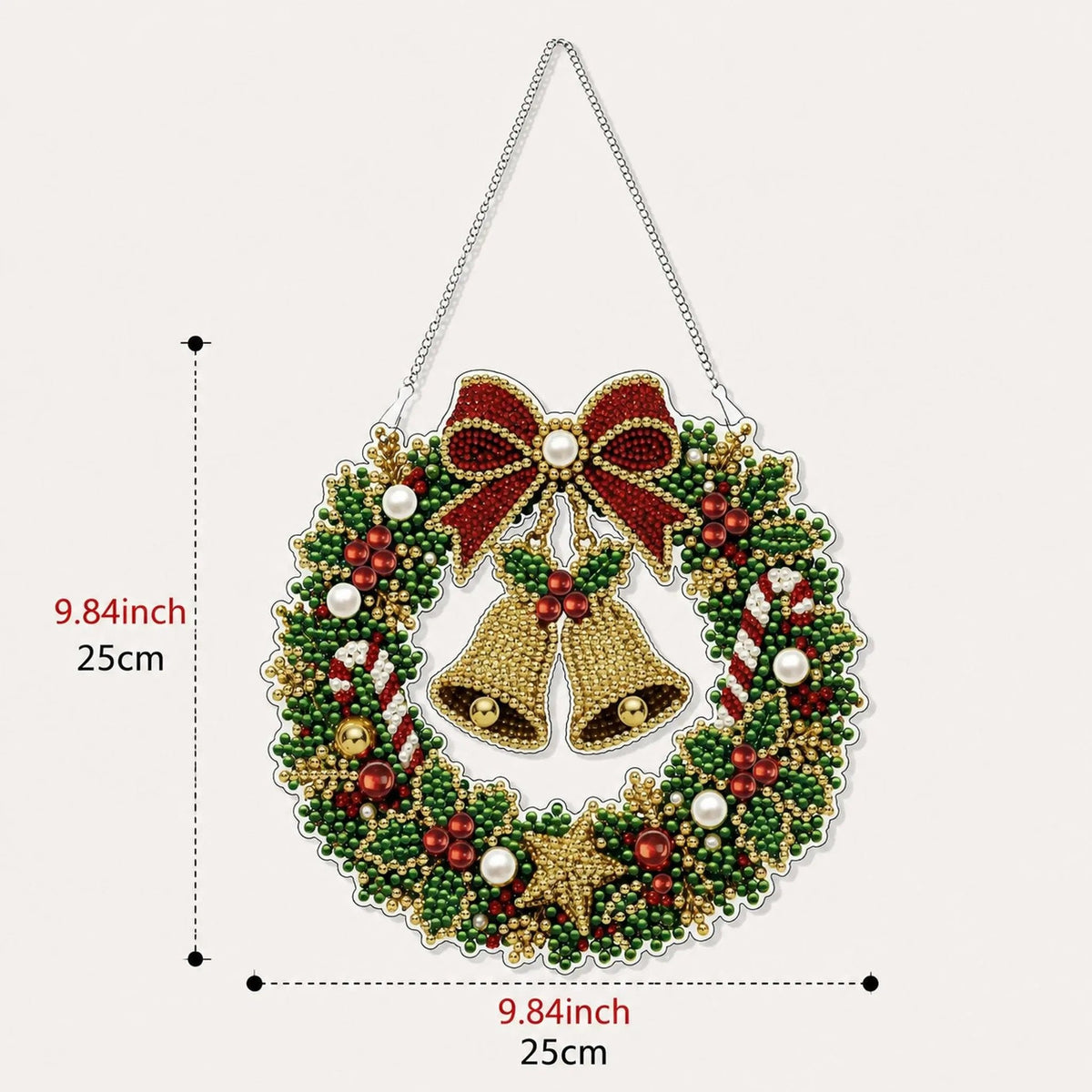 Christmas LED Diamond Painting Wreath Kit