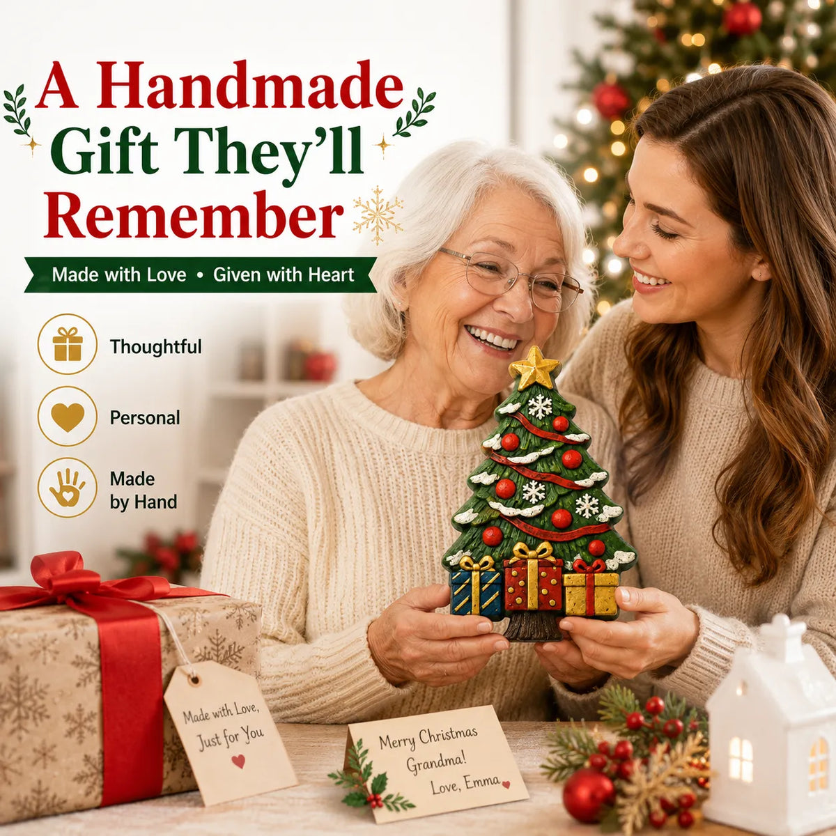 🎄 DIY Christmas Tree Mold & Paint Craft Kit