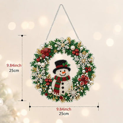 Christmas LED Diamond Painting Wreath Kit