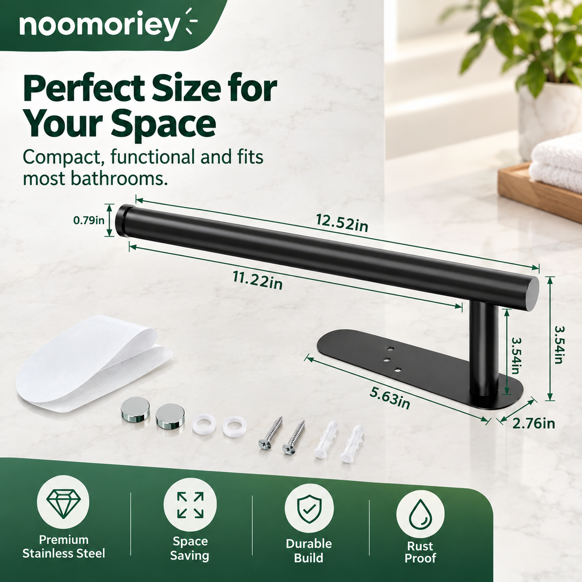✨ 50% OFF Under-Cabinet Paper Towel Holder – No Drill Stainless Steel Rack