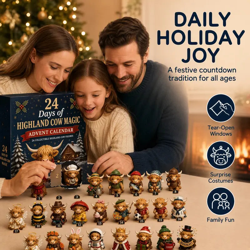 24-Day Highland Cow Advent Calendar