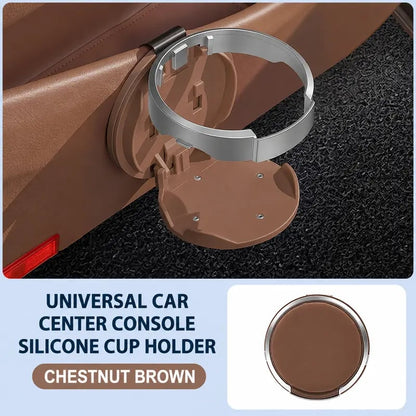 Foldable Car Cup Holder with Hook for Space-Saving Storage