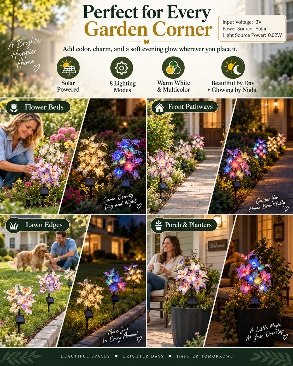 🏅2026 Best Seller 🦋✨ 50% OFF – Solar Butterfly Garden Lights | Beautiful by Day, Magical After Dark