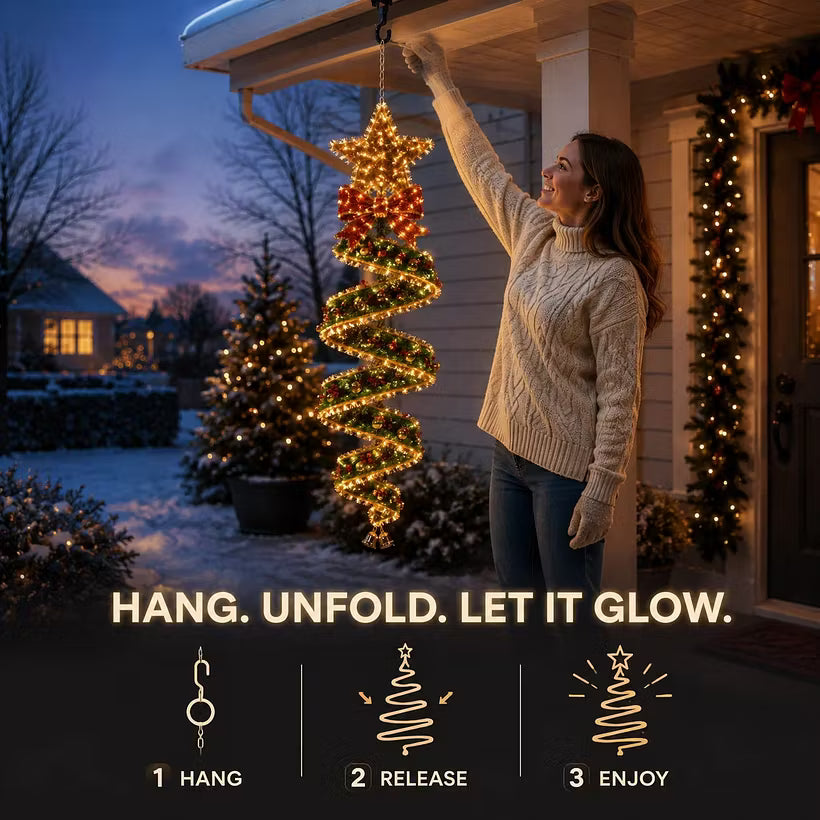 🎄Last day for 49% off🎄Christmas Magic Spiral™ Hanging LED Light Collection