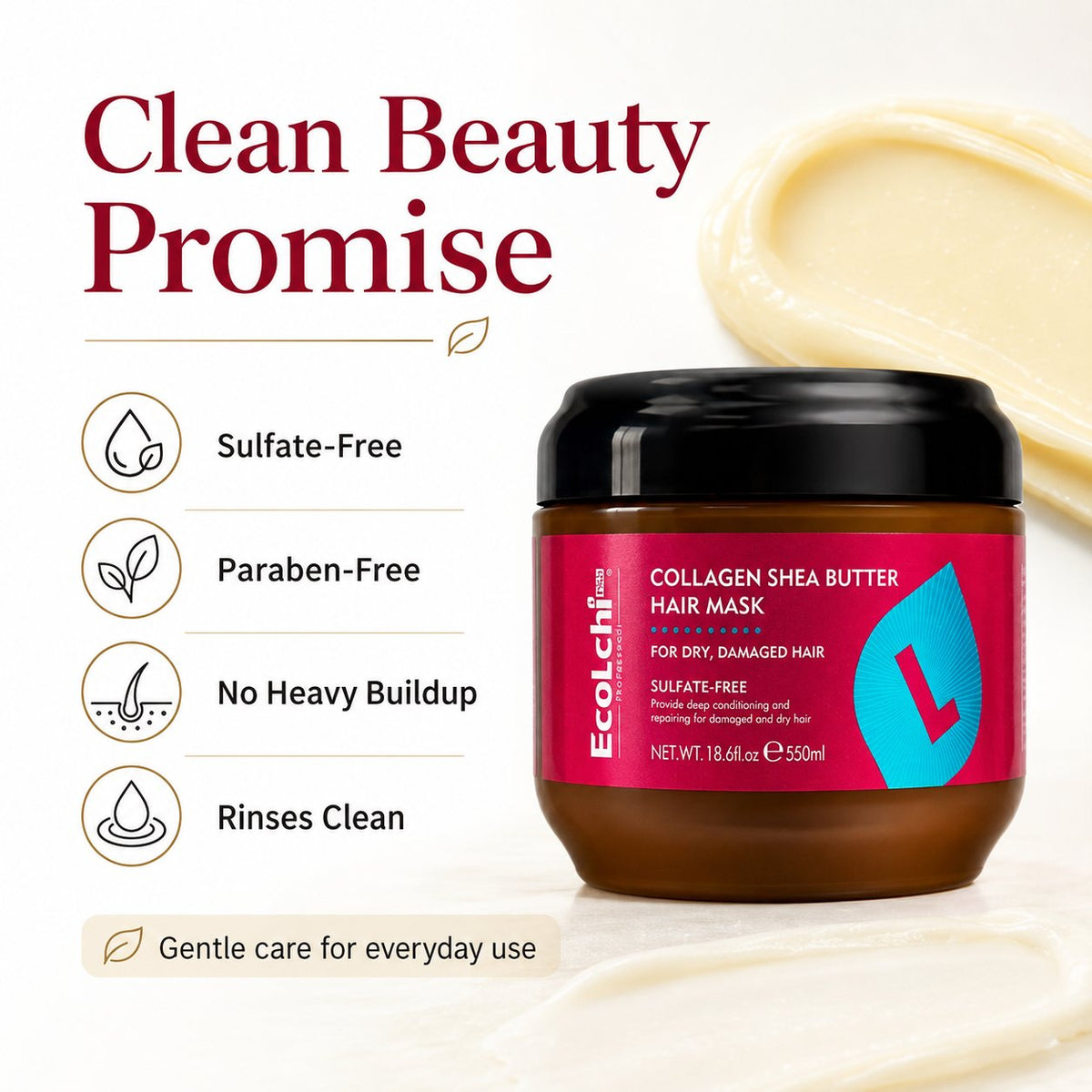 🌿💇‍♀️Collagen Shea Butter Repair Hair Mask