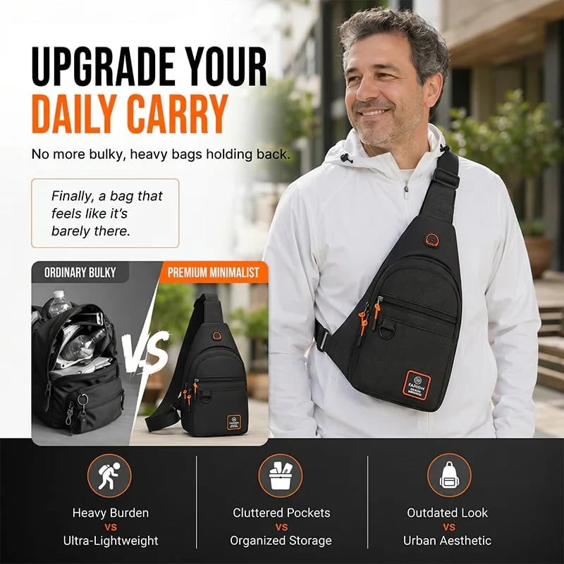 🔥HOT SALE🔥Waterproof Multi-pocket Crossbody Sling Bag