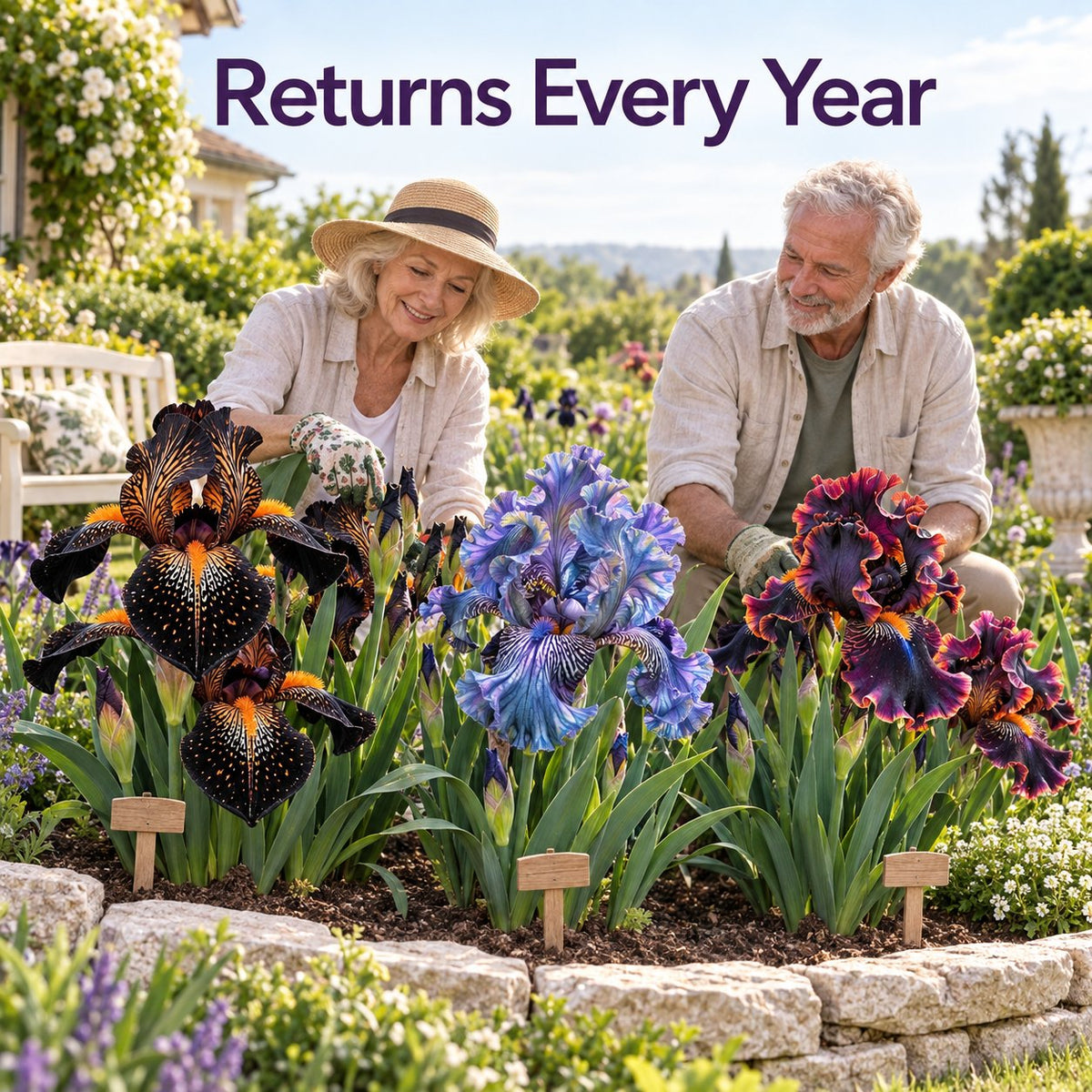 🌸 Grow Beautiful Mixed Color Iris Flowers – Hardy Perennial Seeds for Your Home Outdoor Garden