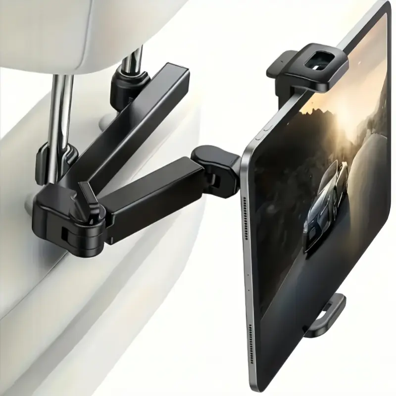 360-Degree Rotatable Car Rear Headrest Tablet Holder