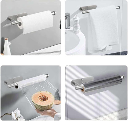 ✨ 50% OFF Under-Cabinet Paper Towel Holder – No Drill Stainless Steel Rack
