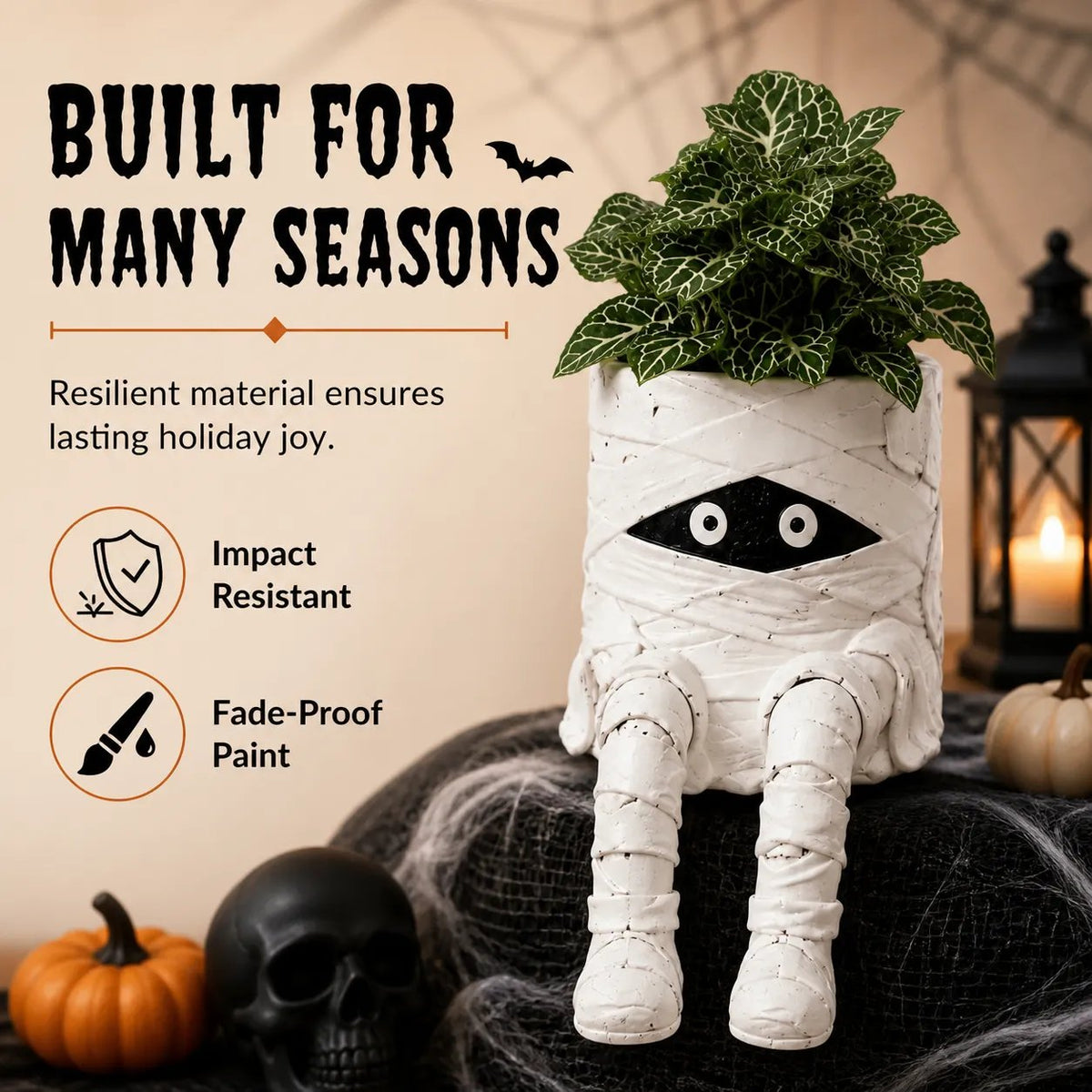 🎉49% OFF – 🎃 Halloween Hanging Leg Planter | Hand-Painted Resin Character Pot for Succulents, Shelves, Desks, Porches & Spooky Seasonal Displays 🪴