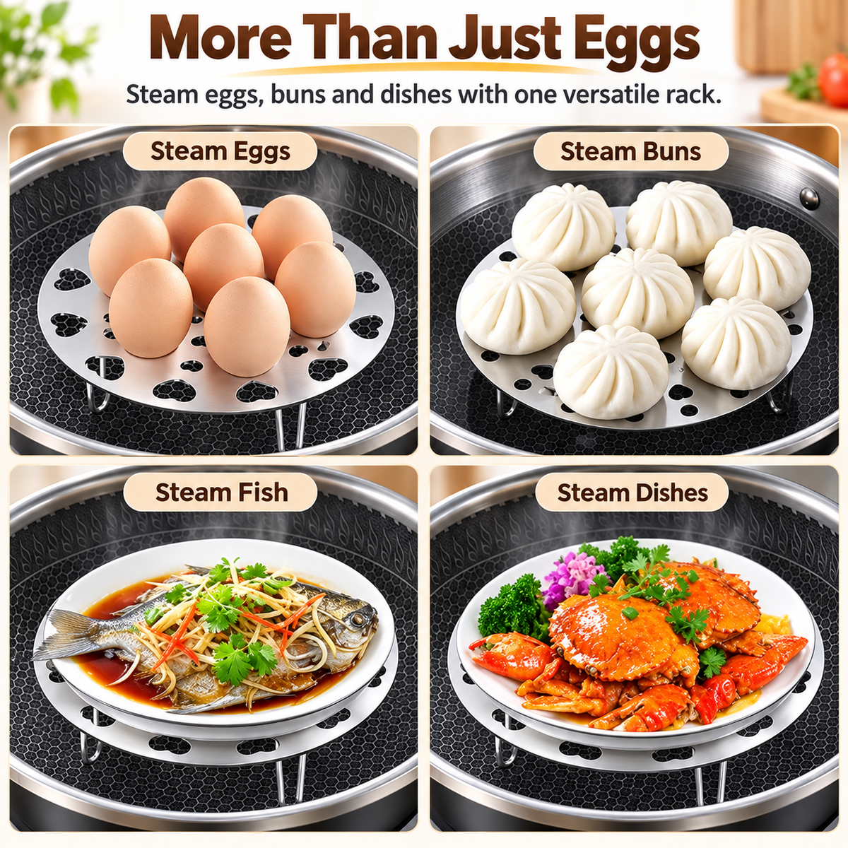 ⏳Time-Limited Special⏰Heat-Safe Egg Steaming Rack