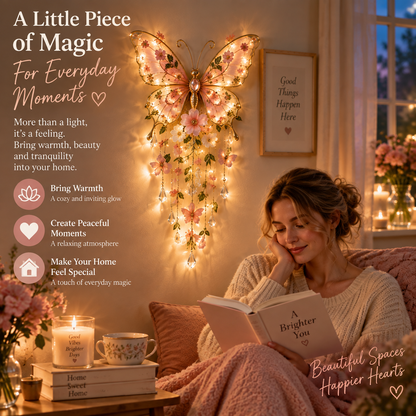🔥Last Day 49%🦋✨ Enchanted Butterfly Cascade Light – Magical Lighted Wall Decor