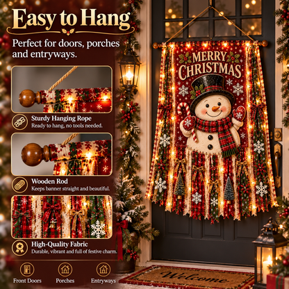 🎄 Lighted Christmas Door Hanging Decor✨