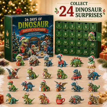 24 Days of Dinosaur Christmas Advent Calendar – 24 Collectible Dino Figurines & Holiday Surprises