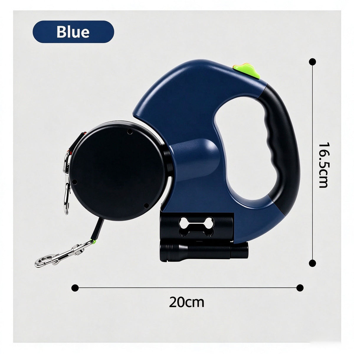 Retractable Dog Leash 2-in-1 — Hands-Free Control with One-Touch Braking & Built-in LED Light