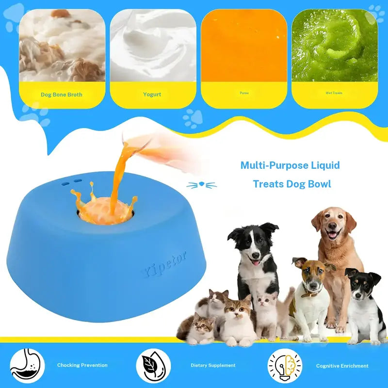 Slow Feeder Dog Bowls for Liquid Treat