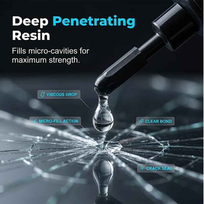 🔥Hot Sale🔧 Windshield crack? DIY fix in minutes. UV resin kit that actually works. ✨