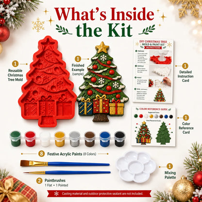 🎄 DIY Christmas Tree Mold & Paint Craft Kit