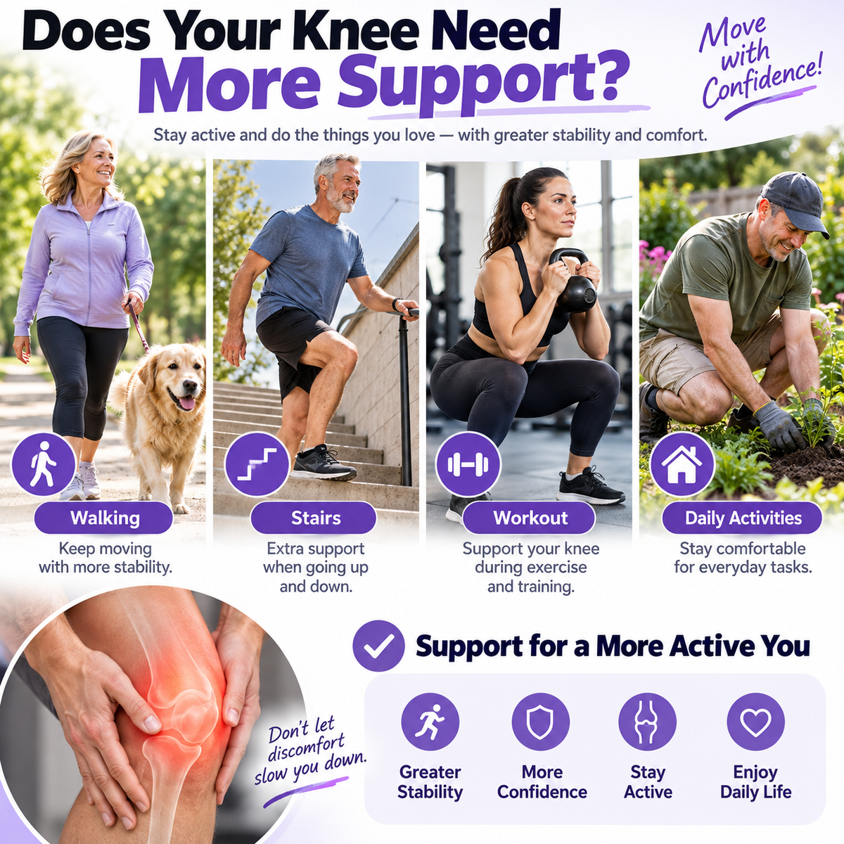 Knee Recovery & Pain Relief Brace Premium
