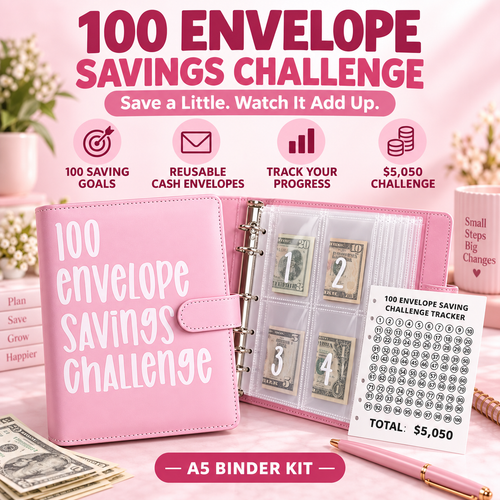 🔥💸100 Envelope Saving Challenged Book