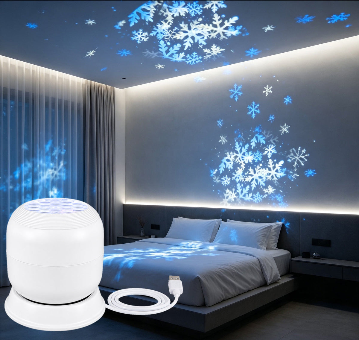 Dynamic rotating LED light projector