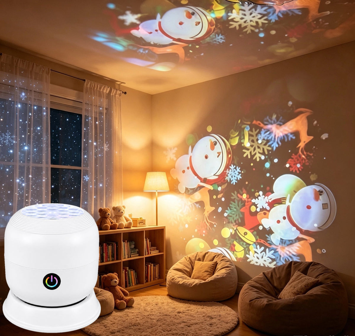Dynamic rotating LED light projector
