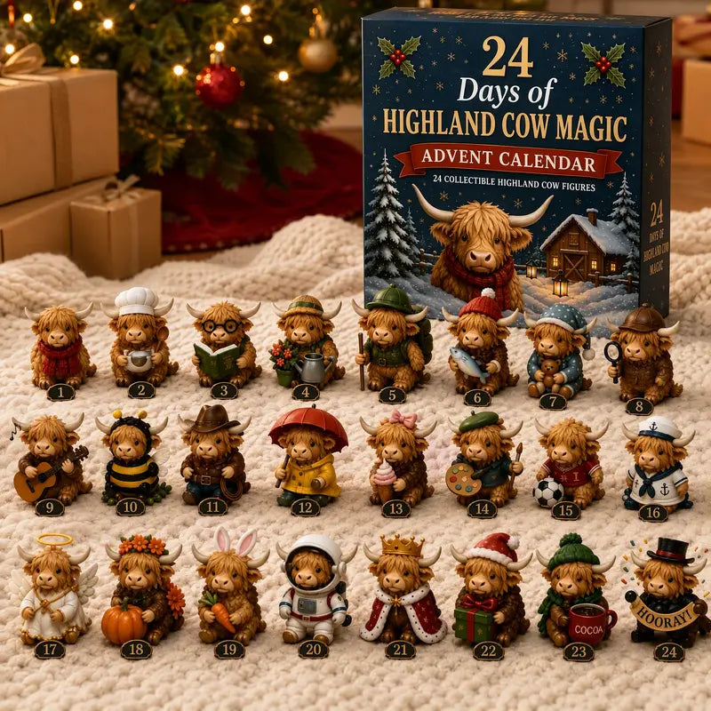 24-Day Highland Cow Advent Calendar