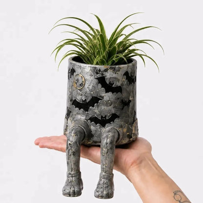 🎉49% OFF – 🎃 Halloween Hanging Leg Planter | Hand-Painted Resin Character Pot for Succulents, Shelves, Desks, Porches & Spooky Seasonal Displays 🪴