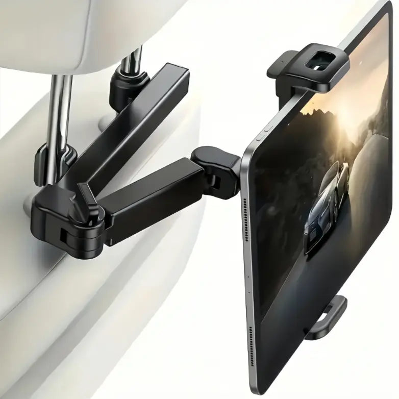 360-Degree Rotatable Car Rear Headrest Tablet Holder