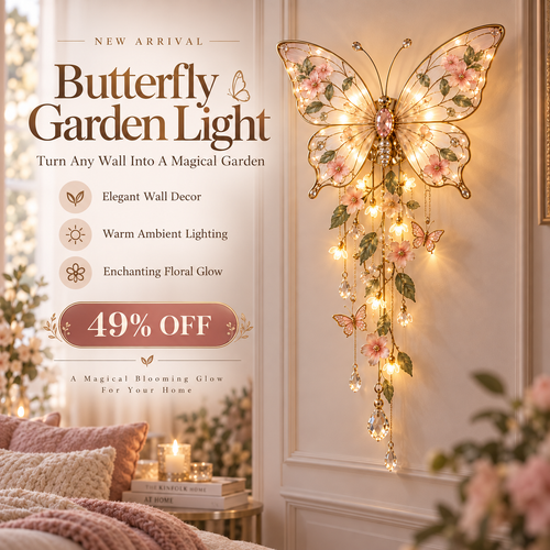 🔥Last Day 49%🦋✨ Enchanted Butterfly Cascade Light – Magical Lighted Wall Decor