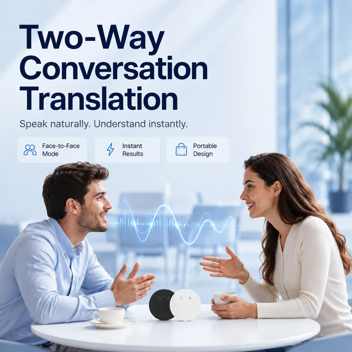 🌐 Real-Time AI Translator Device – Instant Two-Way Voice, 100+ Languages