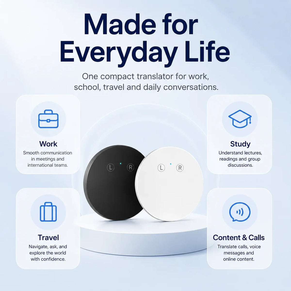 🌐 Real-Time AI Translator Device – Instant Two-Way Voice, 100+ Languages