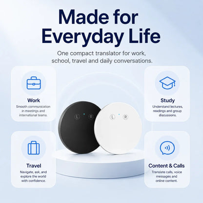 🌐 Real-Time AI Translator Device – Instant Two-Way Voice, 100+ Languages
