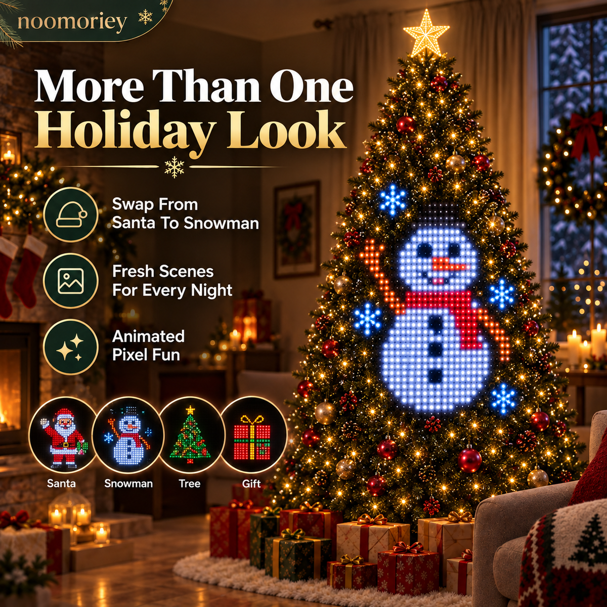 🎄 Animated LED Christmas Tree Lights