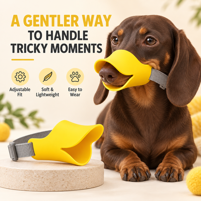 🦆 Adjustable Duck-Bill Dog Muzzle – Soft, Lightweight & Easy-Fit Support for Grooming and Routine Care